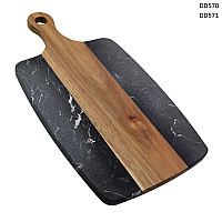 Σανίδα κοπής από φυσικό ξύλο ακακίας με σχέδιο από μάρμαρο – DD570 / DD571 - Sellzone.bg Σανίδα κοπής από φυσικό ξύλο ακακίας με σχέδιο από μάρμαρο – DD570 / DD571